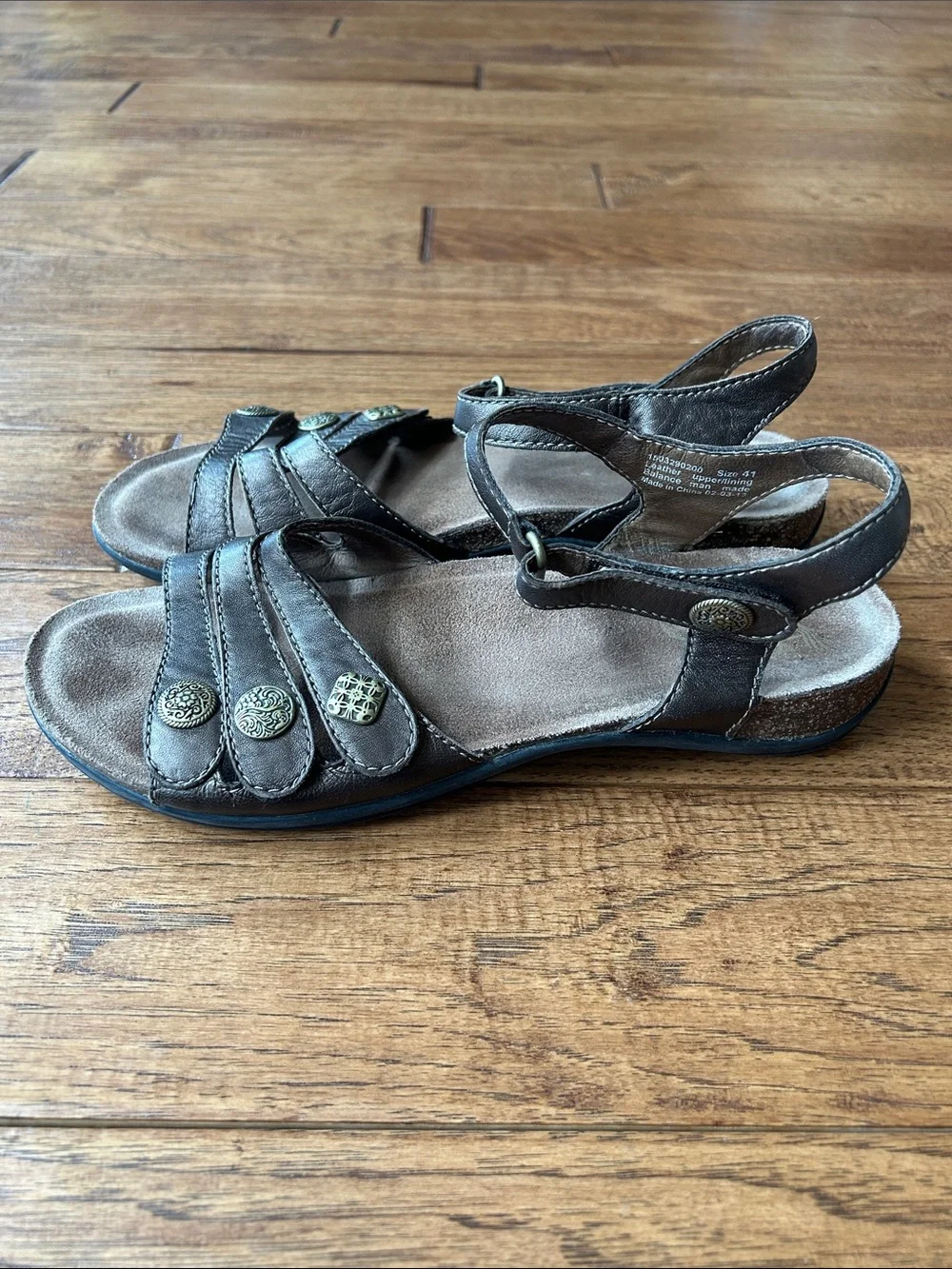 Dansko Jess Strappy Slingback Sandals Bronze Metallic Comfort Shoes Size 41